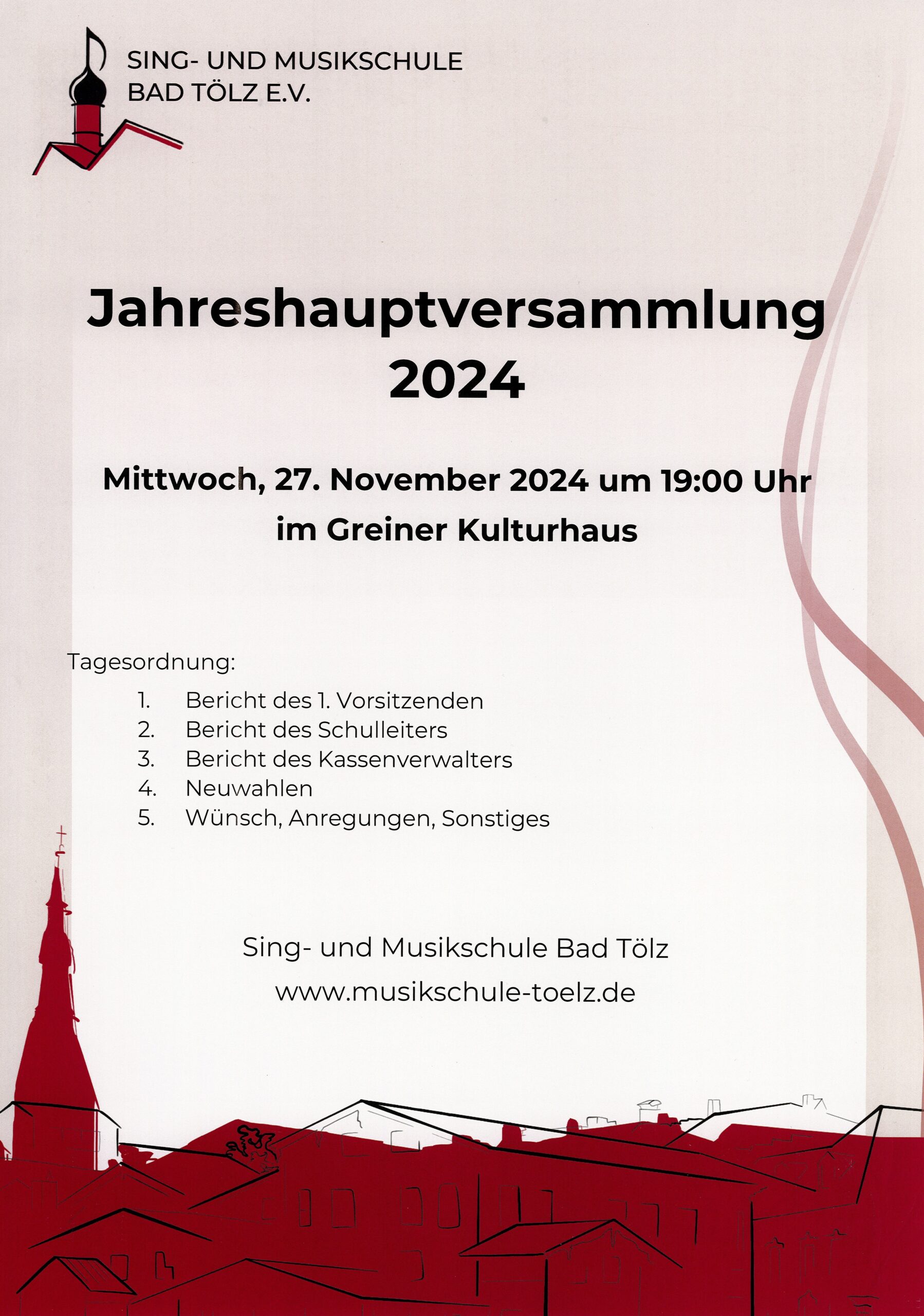 Jahreshauptversammlung 2024 des Trägervereins der Sing- und Musikschule